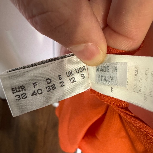 La Perla Orange Lace Chemise - Picture 5 of 7